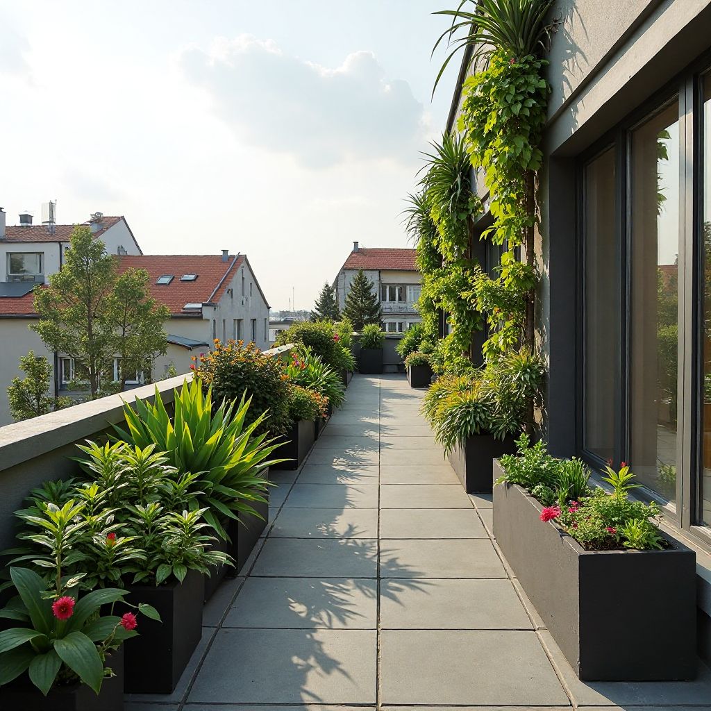 Grădină urbană pe terasă